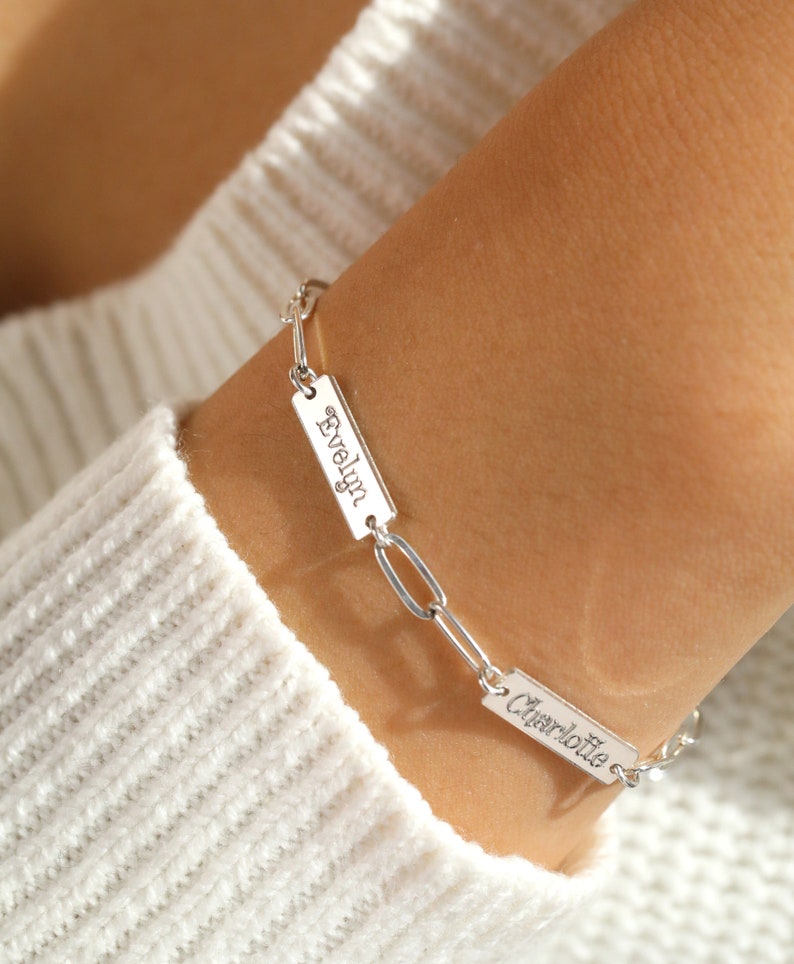 Bracelet barrette personnalisé, trombone avec mini barrette, bracelet prénom enfant, bracelet maman image 8