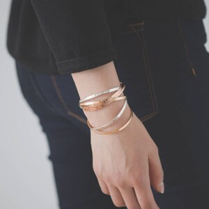 Skinny Cuff Bracelet,Gold, Rose, Silver, Inspirational Bracelet,Engraved Bracelet,Personalized Bracelet,Monogram Bracelet image 7
