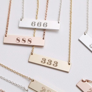 Gold Filled Angel Number Necklace: Spiritual Jewelry Gift