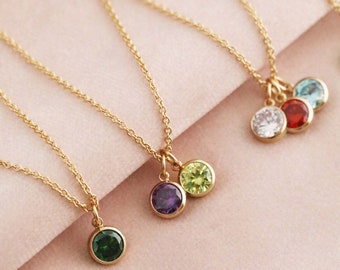 Birthstone Necklace • Family Birthstone • Gift for Mom & Grandma • Mother's Day Gift • Grandma Necklace • Mom Daughter Gift
