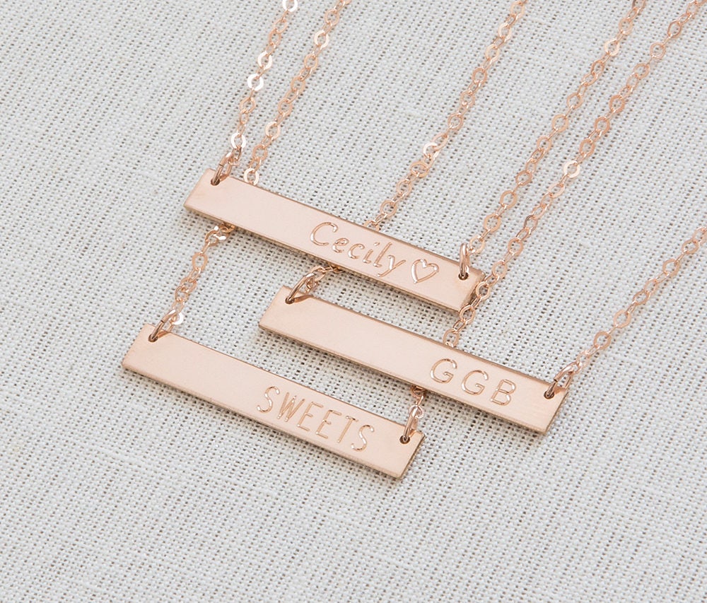 Rose Gold Engraved Name Plate