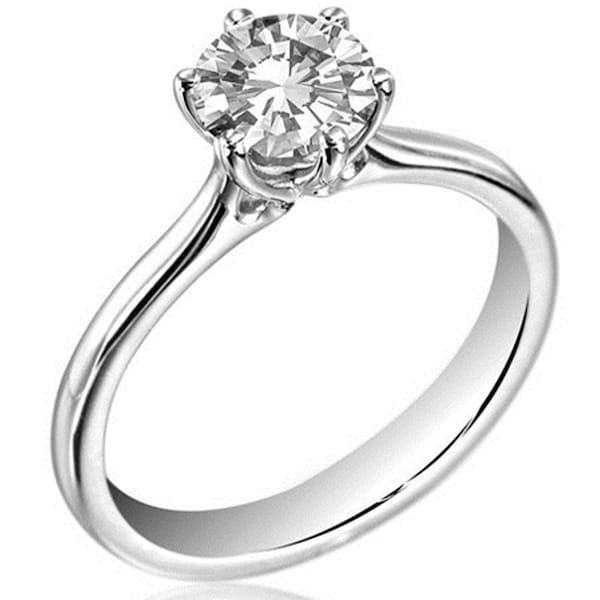 Platinum Engagement Ring 1.5ct Diamond Unique Hand Made