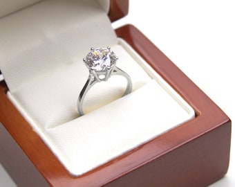 9ct Gold Ring Solitaire 2ct Diamond Unique