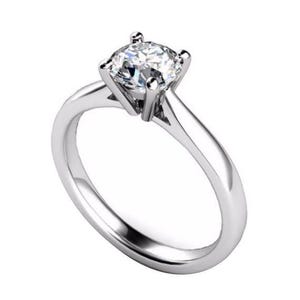 Sterling Silver 1ct certified moissanite Solitaire Ring