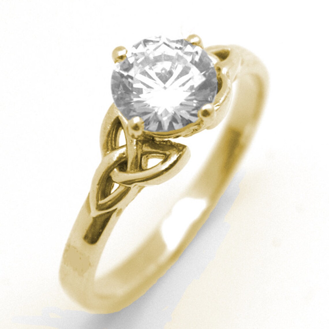 Trinity Knot Ring 1ct Diamond Unique 14ct Gold White and Etsy