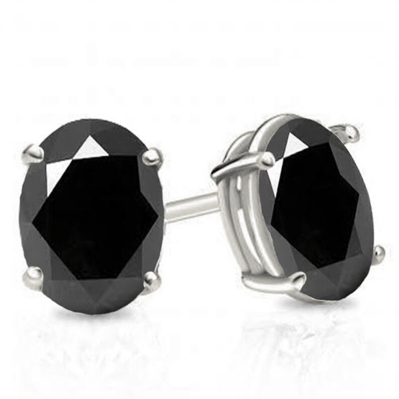 Stud Earrings Sapphire Oval 4 Claw Set 9ct Gold