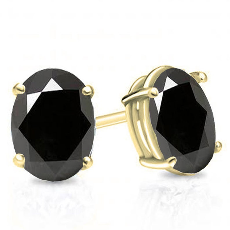 Stud Earrings Sapphire Oval 4 Claw Set 9ct Gold