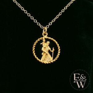 9ct Yellow Gold Saint Christopher Pendant