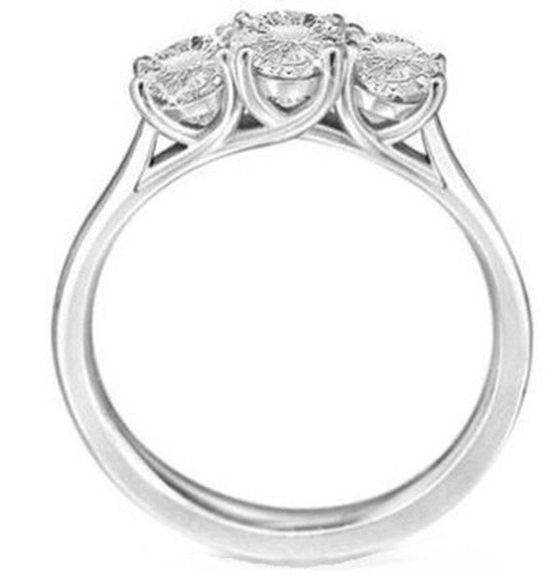 9K Gold Filled Trilogy Lace Diamond Band Stackable Engagement Wedding Ring Set