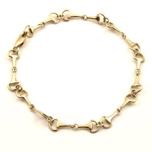 Equestrian Double Bit Bracelet 9ct Gold Fully UK Hallmarked