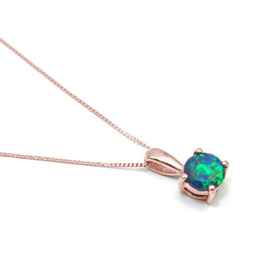 Pendant Solitaire 4 Claw Galaxy Opal 