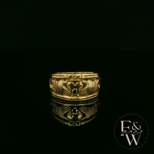 9ct Yellow Gold Claddagh Band Ring