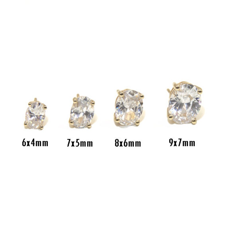 Stud Earrings Sapphire Oval 4 Claw Set 9ct Gold