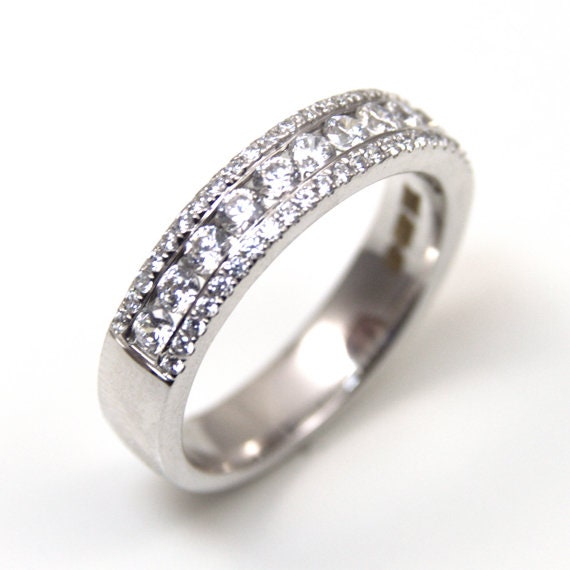 Jewelry & Watches Fine Jewelry Wedding Ring 9ct Gold Round Cut Diamond-unique Channel Set Uk Hallmarked