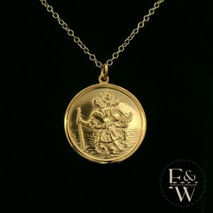 9ct Yellow Gold Saint Christopher Pendant