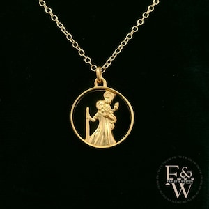 9ct Yellow Gold Saint Christopher Pendant