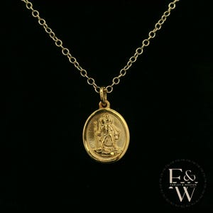 9ct Yellow Gold Saint Christopher Pendant