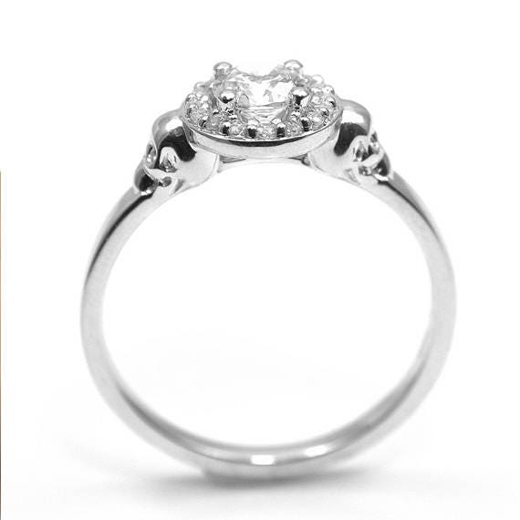 Skull Sterling Silver Ring plated in 18K Gold (No 67) main image 1