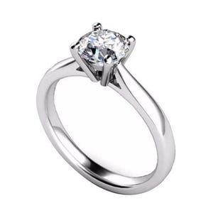 Sterling Silber Solitaire Ring 1 Karat