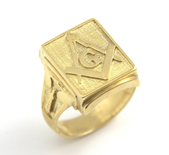 Freemason cheap ring gold