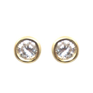Stud Earrings Diamond Unique 9ct Gold Choose Yellow White Rose UK Hallmarked ER376DU Yellow Gold