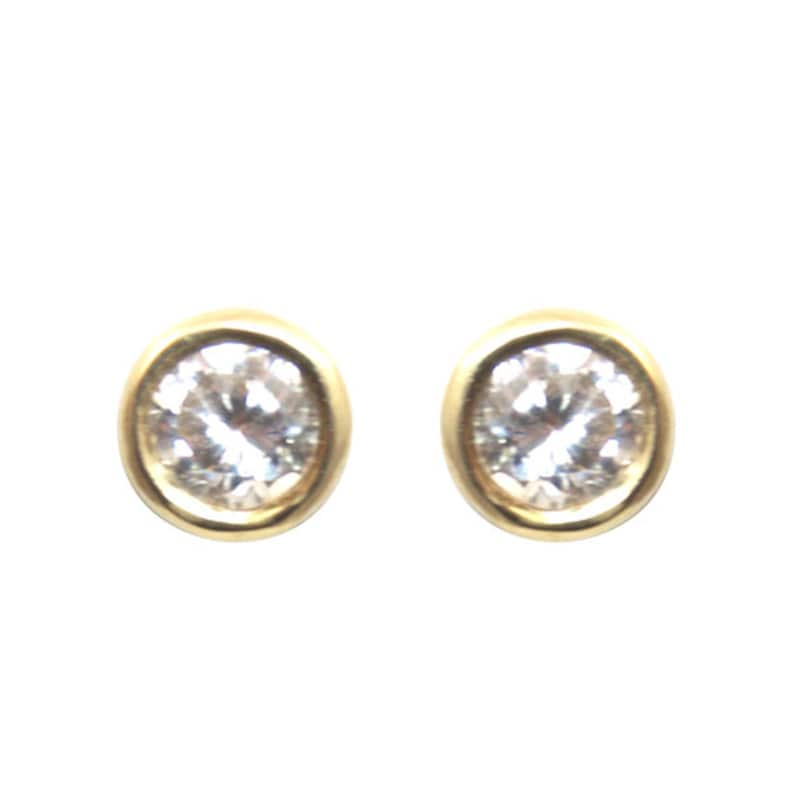 Stud Earrings Diamond Unique 9ct Gold Choose Yellow White Rose UK Hallmarked ER376DU Yellow Gold