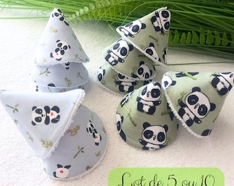 Lots of pee tipi - pee guard - pee stopper - pee cone in bamboo sponge and fabric - Panda pee protector