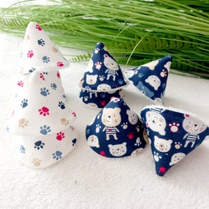 Lots of pee tipi pee guard pee stopper pee cone in bamboo sponge and fabric Pee protector Bears and little paws 5 Oursons + 5 Pattes