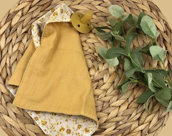 Pacifier Holder | Muslin Cotton Cloth | Floral Cloth | Double Sided Cloth | Drool Cloth | Baby Cuddle Cloth | Baby Shower Gift