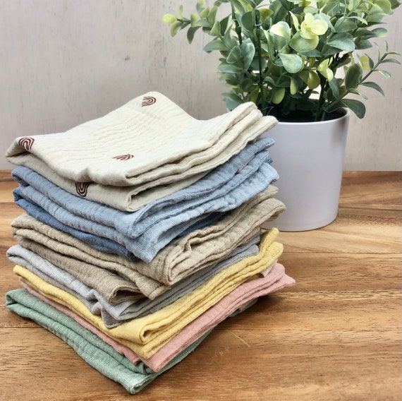 Muslin Cotton Baby Washcloth | Baby Shower Gift | Neutral Gender Gift