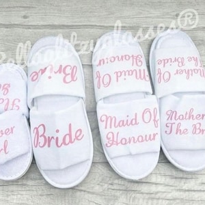 Personalised Adult Spa Slippers Hen Night Wedding