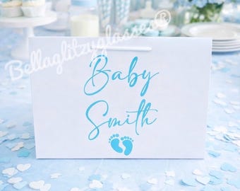 Personalised Baby Shower Gift Bags - Custom Name Favor Bags