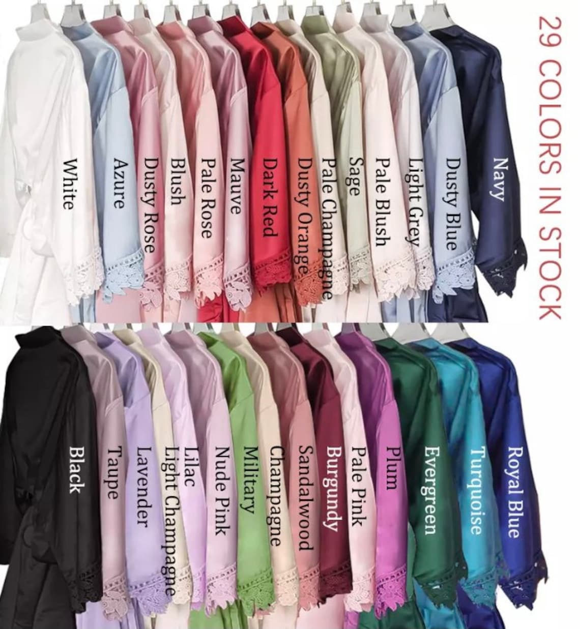 Personalised Bridesmaid Robes Lace Bridesmaid Robes Etsy UK