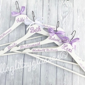 Custom Bridal Hanger, Personalized Bridesmaid Hangers, Bride Hanger for Wedding Dress, Hangers for Bridesmaids, Hangers for Wedding