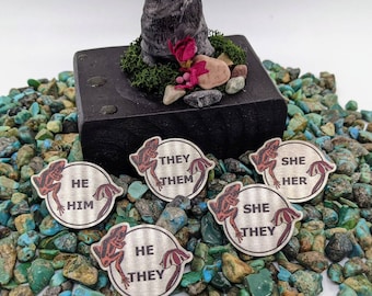 Metal Pronoun Pins