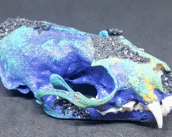 Carborundum "Lichen" Mink Skull