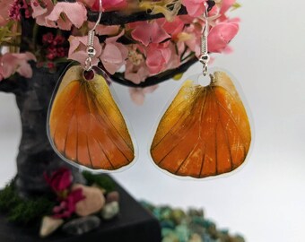 Orange Albatross Butterfly Earrings