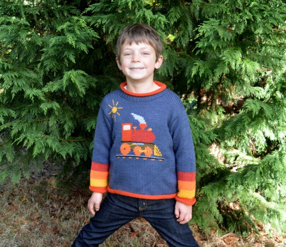 Boys train deals sweater