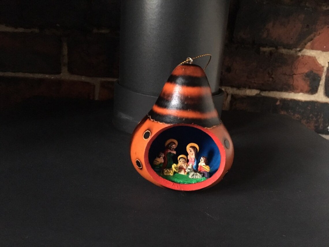 Nativity Set Gourd Nativity Scene Christmas decorarion Etsy