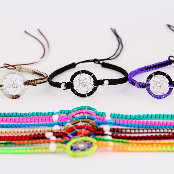 60 Dreamcatcher Friendship Bracelets, Dream catcher bracelets, Woven bracelets, Stocking fillers, Party favours, Gift for her