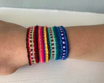 Friendship Bracelet Set, Boho Braided Macrame, Handwoven Peruvian Artisan
