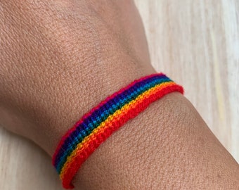 Gay Pride Friendship bracelets, LGBT bracelet, Plated bracelet, Gay Pride bracelet, Pride wristband, Rainbow, Flat bracelet