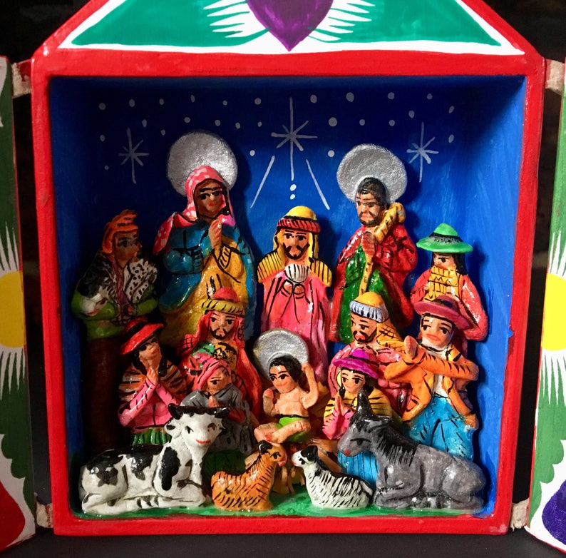 Nativity Scene Nativity Set Nativity Box Retablo Etsy UK