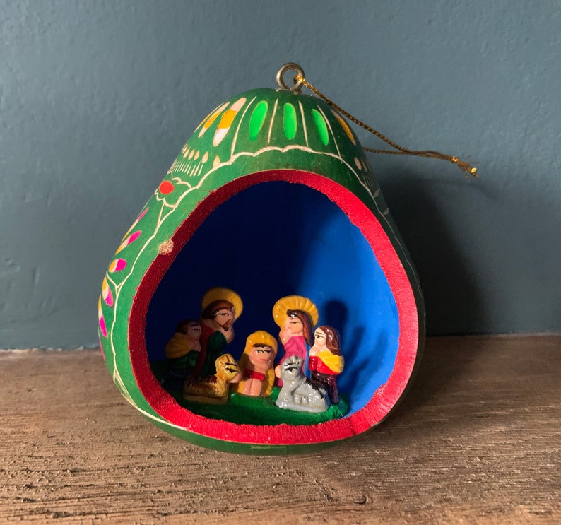 Nativity Set Gourd, Nativity Scene, Christmas decorarion image 9