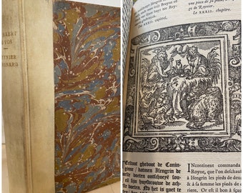 Reynier Le Renard, Reimpression of 1566 Edition, JE Buschmann, Numbered 82/250, 1924, French Limited Printing/Edition, Parchment Binding