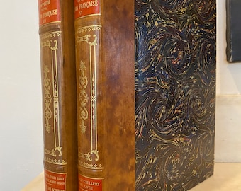 Large / Near Folio 1924 French Leather Bound Art Books, Histoire de la Nation DFrancaise, Sciences, Picard