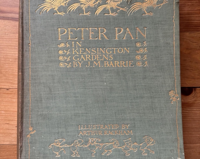 Featured listing image: Peter Pan in Kensington Gardens, JM Barrie, illustrated by Arthur Rackham, 1912, Hodder & Stoughton