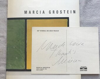 Marcia Grostein, The Wild Form 20 Years Survey, MASP, Museum Exhibition Catalogue and Artist Signed Postcard, 1995, Sao Paolo