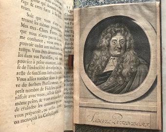 Mandemens et Lettres Pastorales de Mr Flechier Eveque De Nismes, 1711, Rebound into Antique Notepad, French Curiosity