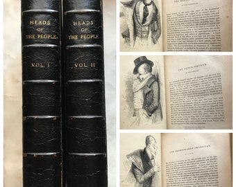 Heads of the People, Portraits of the English, Illustrated by Kenny Meadows, Essays by Distinguished Writers, 1840, Robert Tyas, London
